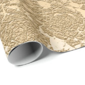 Elegante Monogram Gold Moderne Girly Floral Geschenkpapier (Rolleneckpunkt)