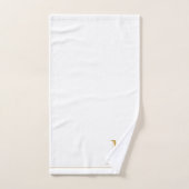 Elegante Monogram Gold Name White Badhandtuch Set (Handtuch)