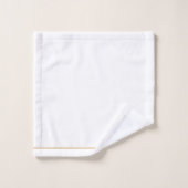 Elegante Monogram Gold Name White Badhandtuch Set (Waschlappen)