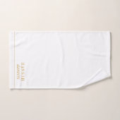 Elegante Monogram Gold Name White Badhandtuch Set (Handtuch)