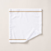 Elegante Monogram Gold Script Name Weiß Badhandtuch Set (Waschlappen)