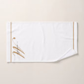 Elegante Monogram Gold Script Name Weiß Badhandtuch Set (Handtuch)