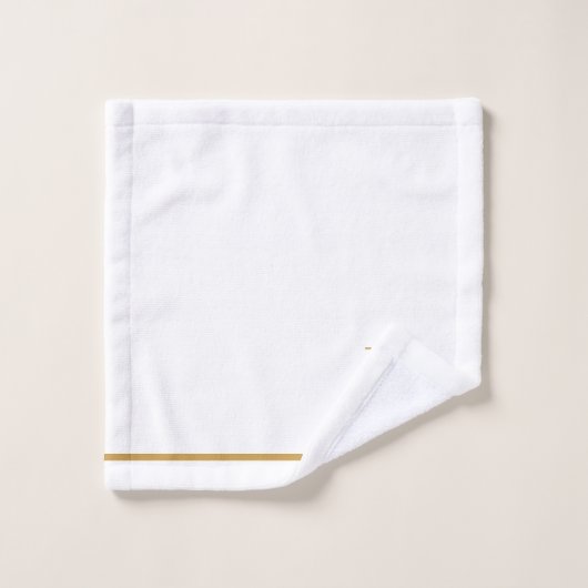 Elegante Monogram Gold Script Name Weiß Badhandtuch Set (Waschlappen)