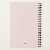 Elegante Monogram Gold Script Rosa Blauen Blumen Notizblock (Rückseite)