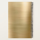 Elegante Monogram Gold Travel Notizblock (Rückseite)