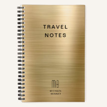 Elegante Monogram Gold Travel