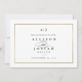 Elegante Monogram Gold Wedding (Vorderseite)