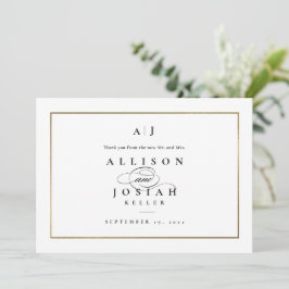 Elegante Monogram Gold Wedding