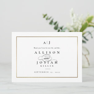 Elegante Monogram Gold Wedding
