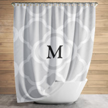 Elegante Monogram Gray Quatrefolie