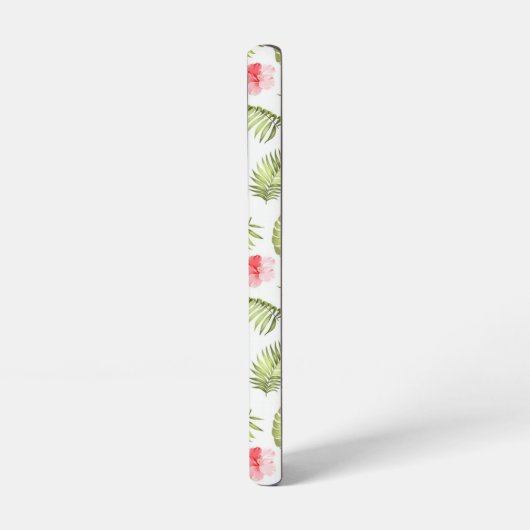 Elegante Monogram Green Botanical Palm Blätter Samsung Galaxy Hülle (Linke Seite)