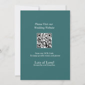 Elegante Monogram Green Jewel Tone SaveDate Card Einladung (Rückseite)
