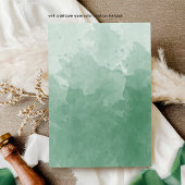 Elegante Monogram Green Watercolor Wedding Invitat Einladung