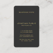 Elegante Monogram Imitats Gold Text Ozeangröße Visitenkarte (Rückseite)