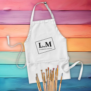 Elegante Monogram Initials Classic Typo Name Schürze