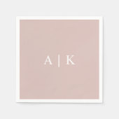 Elegante Monogram-Initials Napkin individuell anpa Serviette (Vorderseite)