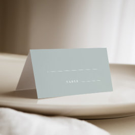 Elegante Monogram Leaf Sage Green Wedding Platzkarte