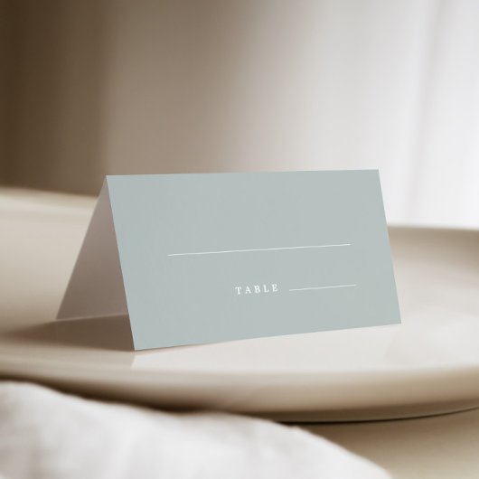 Elegante Monogram Leaf Sage Green Wedding Platzkarte