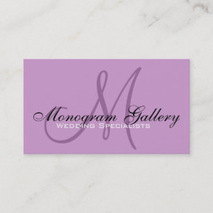 Elegante Monogram Lilac individuell anpassbare Vis Visitenkarte