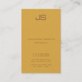 Elegante Monogram Luxury Premium Pearl Finish Visitenkarte (Rückseite)