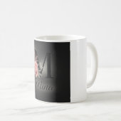 Elegante Monogram M Tasse - Custom Floral Letter C (VorderseiteRechts)