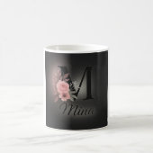 Elegante Monogram M Tasse - Custom Floral Letter C (Mittel)