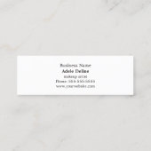 Elegante Monogram Makeup Artist Business Card Mini Visitenkarte (Rückseite)