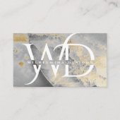 Elegante Monogram Marble Moderner Chic Designer Visitenkarte (Vorderseite)