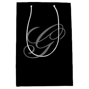 Elegante Monogram Medium Geschenktasche Mittlere Geschenktüte