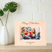 Elegante Monogram Merry Christmas Classy Typografi Geätzte Rahmen