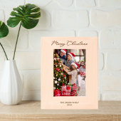 Elegante Monogram Merry Christmas Classy Typografi Geätzte Rahmen