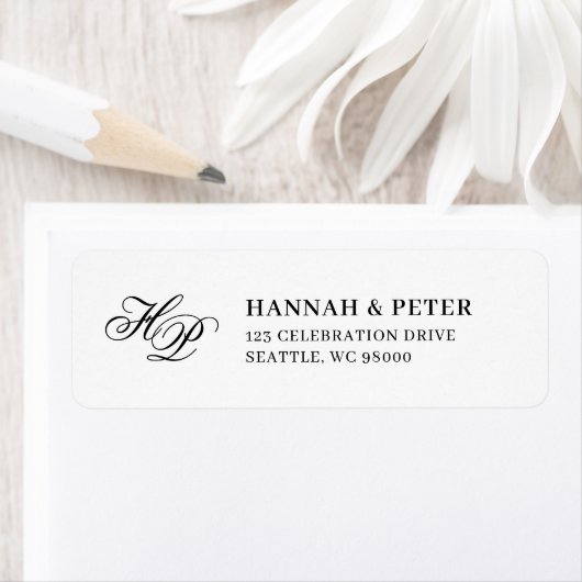 Elegante Monogram Minimal Black & White Wedding (Insitu)