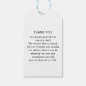 Elegante Monogram Minimal Line Art Geschenkanhänger (Rückseite)