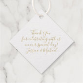 Elegante Monogram Minimalistisch Classic Floral We Geschenkanhänger (Rückseite)