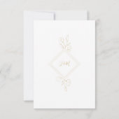 Elegante Monogram Minimalistisch Classic Floral We RSVP Karte (Rückseite)