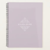 Elegante Monogram Minimalistisch Dusty Rose Class Planer (Vorderseite)
