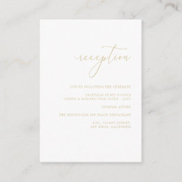 Elegante Monogram Minimalistisch Hochzeitempfehlun Begleitkarte