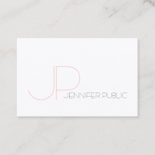 Elegante Monogram Minimalistisch Schlicht Modern S Visitenkarte (Vorderseite)