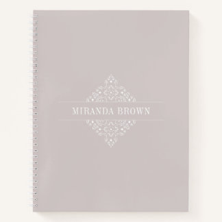 Elegante Monogram Minimalistisch Simple Classy Notizblock