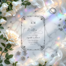 Elegante Monogram Minimalistisch Wedding