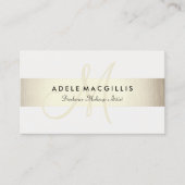 Elegante Monogram Modern Imitats Gold Foil Visitenkarte (Vorderseite)