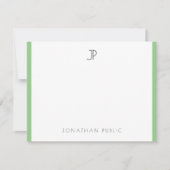Elegante Monogram Modern Simple Template Trendy Mitteilungskarte (Vorderseite)