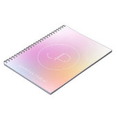 Elegante Monogram Moderne farbenfrohe Vorlage Notizblock (Linke Seite)