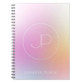 Elegante Monogram Moderne farbenfrohe Vorlage Notizblock (Vorderseite)