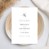 Elegante Monogram Moderne Foto Hochzeit Save The Date