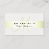 Elegante Monogram Moderne Imitate Linse Green Foil Visitenkarte (Vorderseite)