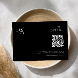 Elegante Monogram Moderne Minimalistische Hochzeit Begleitkarte