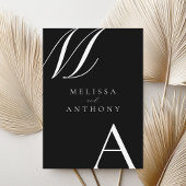 Elegante Monogram Moderne Minimalistische Hochzeit Einladung