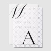 Elegante Monogram Moderne Minimalistische Hochzeit Pergament Einladungen (Versetzt (Einladung))