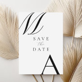 Elegante Monogram Moderne Minimalistische Hochzeit Save The Date